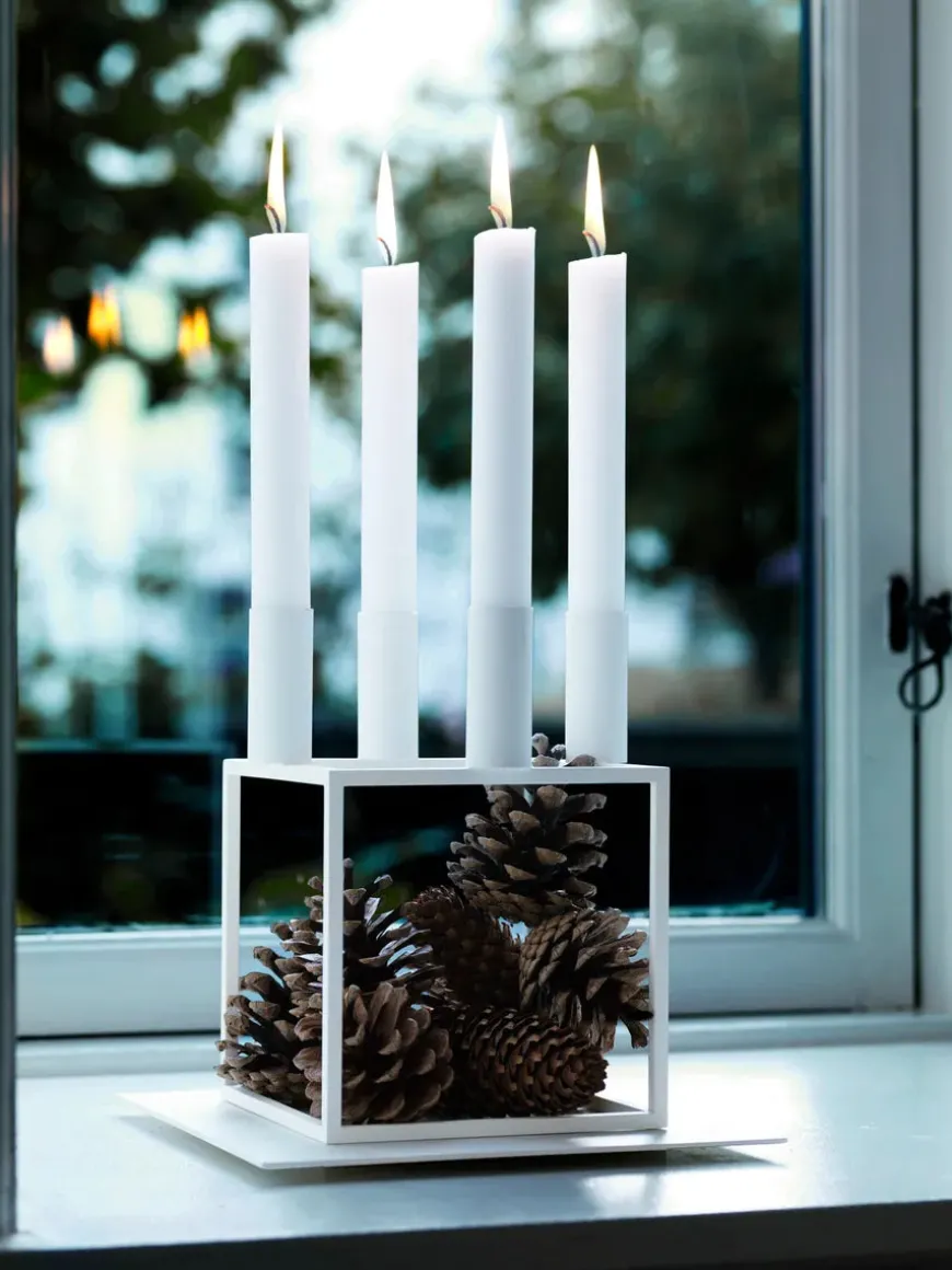 Kubus 4 Lysestage, zink fra Audo Copenhagen