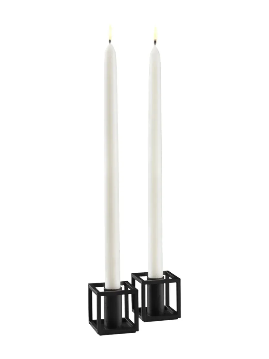 Kubus Micro lysestager, sort fra Audo Copenhagen