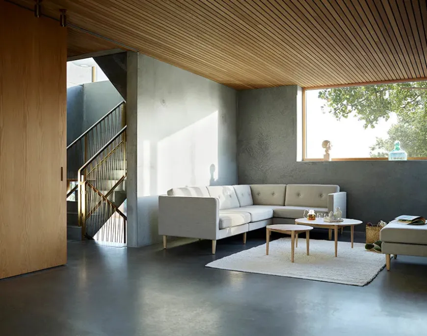 L42 Firhøj Hjørnesofa 4-Personers, beige fra FDB Møbler