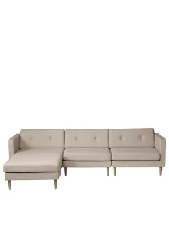 L42 Firhøj Sofa 3-Personers m. chaiselong, beige fra FDB Møbler