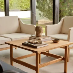 L45 MK154 2 pers. sofa, beige tekstil af Mogens Koch