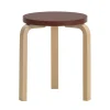 Limited Edition Stool 60, Mahogany Brown fra Artek