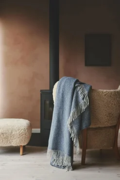 Livø Plaid, seaweed fra Silkeborg Uldspinderi