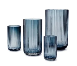 Lyngbyvasen blå glas fra Lyngby Porcelæn