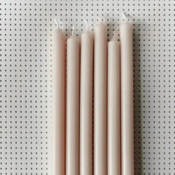 Lys i hvid til Nagel lysestage