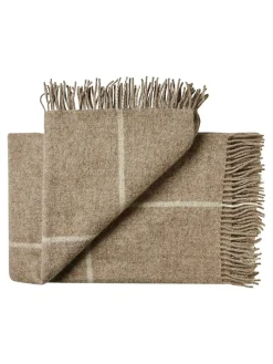 Mandø Plaid, light grey fra Silkeborg Uldspinderi