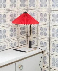 Matin Bordlampe, mirror plated base fra Hay