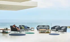 Mega Daybed, venstre, inkl. hyndesæt fra Cane-line