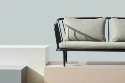 Mollis sofa, sort eg og uld fra Mater