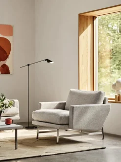 MS011 Gulvlampe, sort PVD fra Fritz Hansen