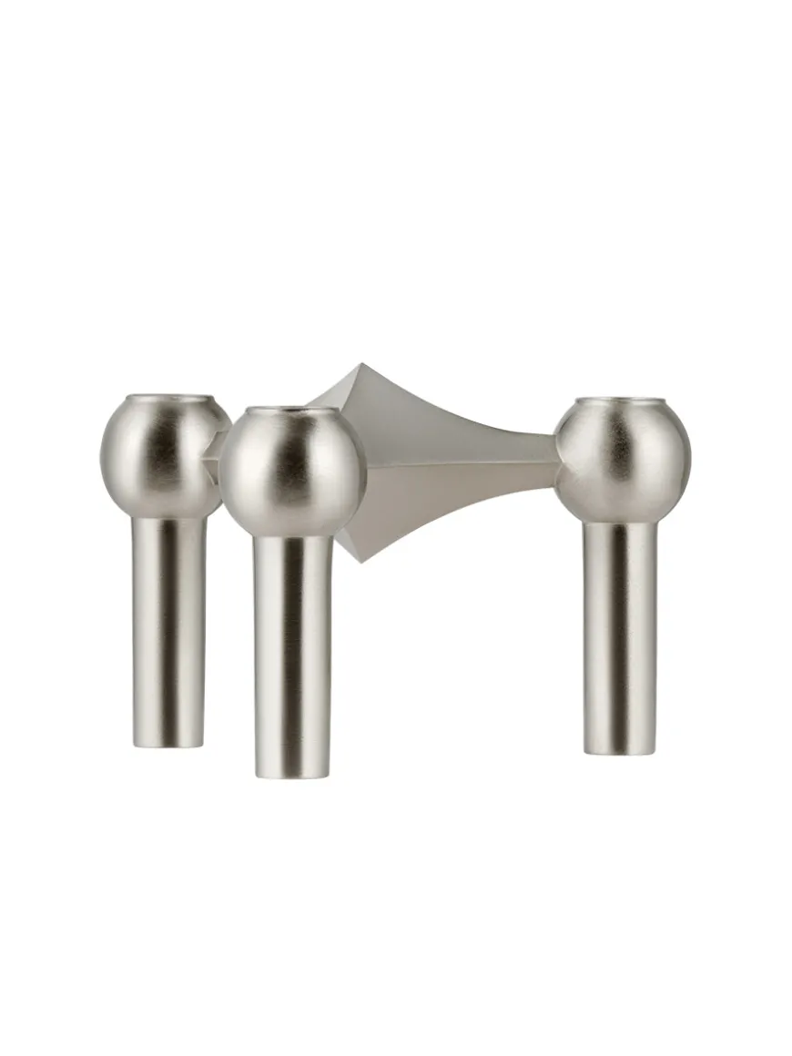 Nagel Lysestage, børstet krom fra STOFF Nagel