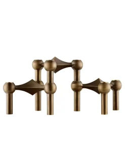 Nagel Lysestage, børstet krom fra STOFF Nagel