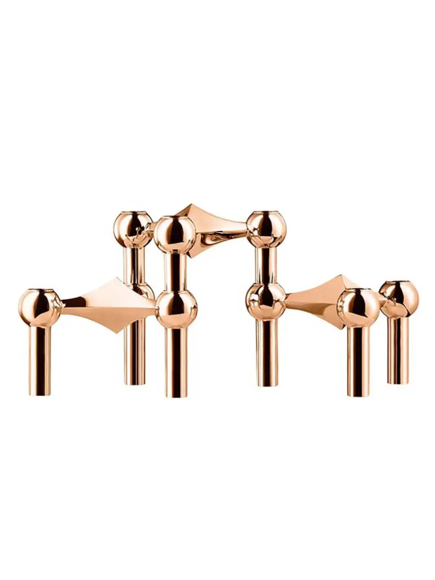 Nagel Lysestage, børstet krom fra STOFF Nagel