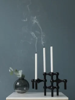 Nagel Lysestage, børstet krom fra STOFF Nagel