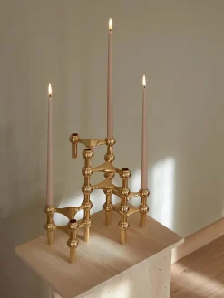 Nagel Lysestage, messing fra STOFF Nagel