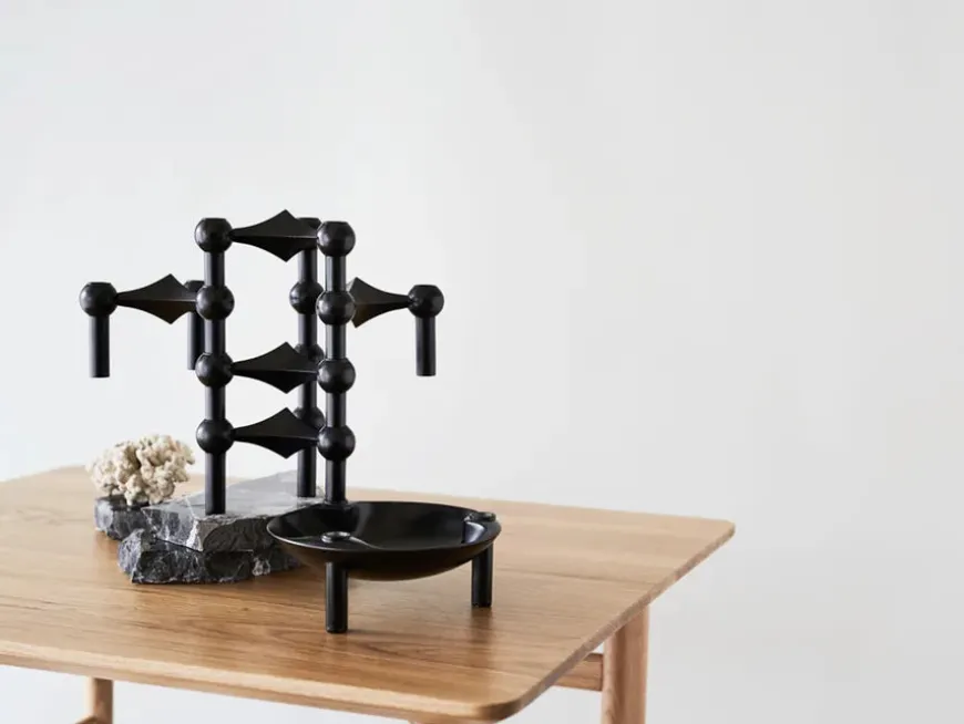 Nagel Lysestage, sort fra STOFF Nagel