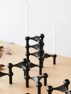 Nagel Lysestage, sort fra STOFF Nagel