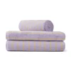 Naram towel - Lilac & Neon yellow fra Bongusta
