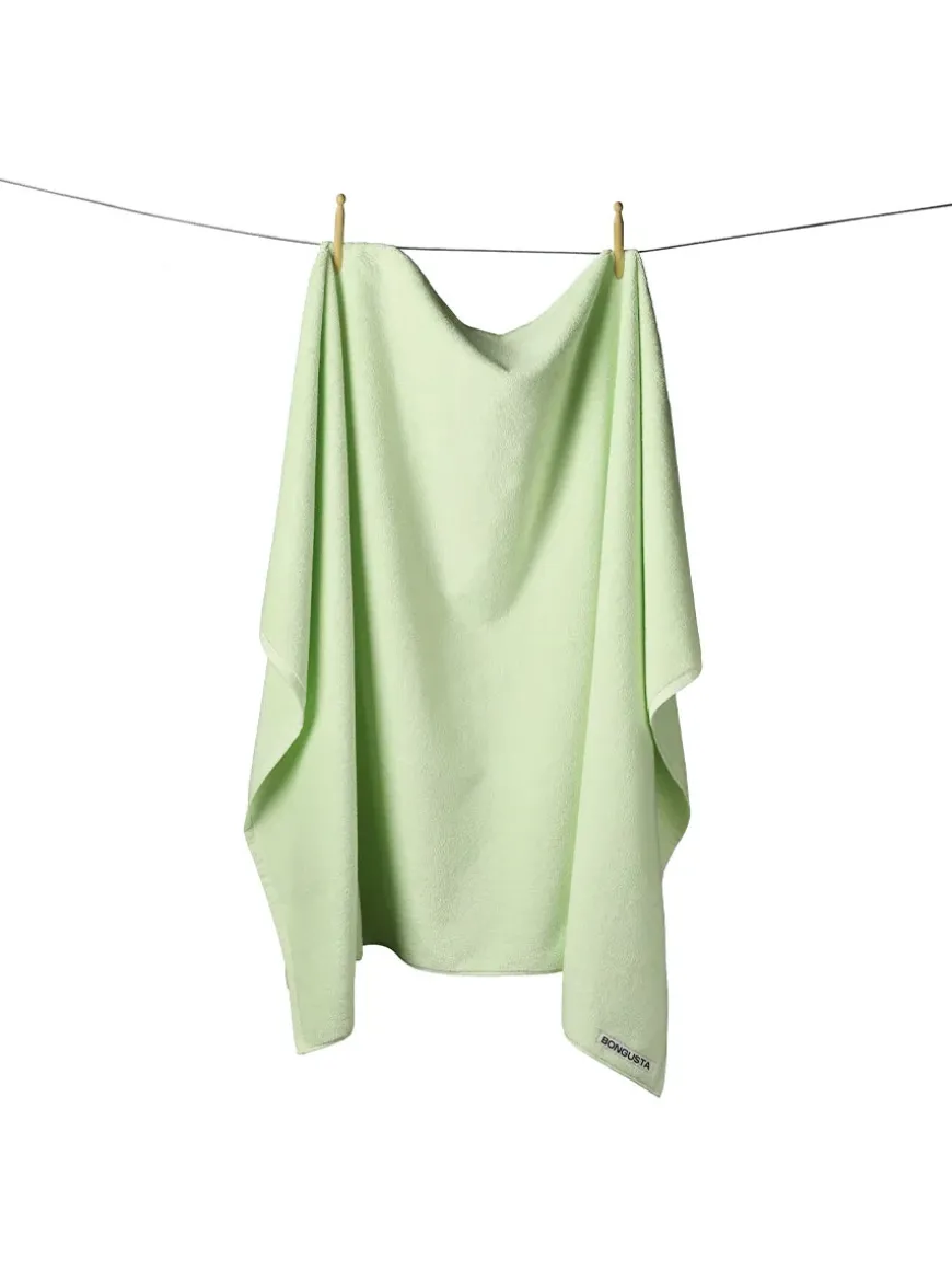 Naram towel - Lilac & Neon yellow fra Bongusta