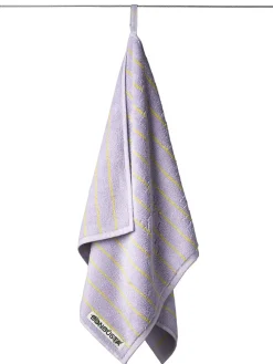 Naram towel - Lilac & Neon yellow fra Bongusta