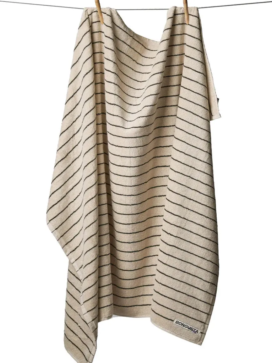 Naram towel - Lilac & Neon yellow fra Bongusta