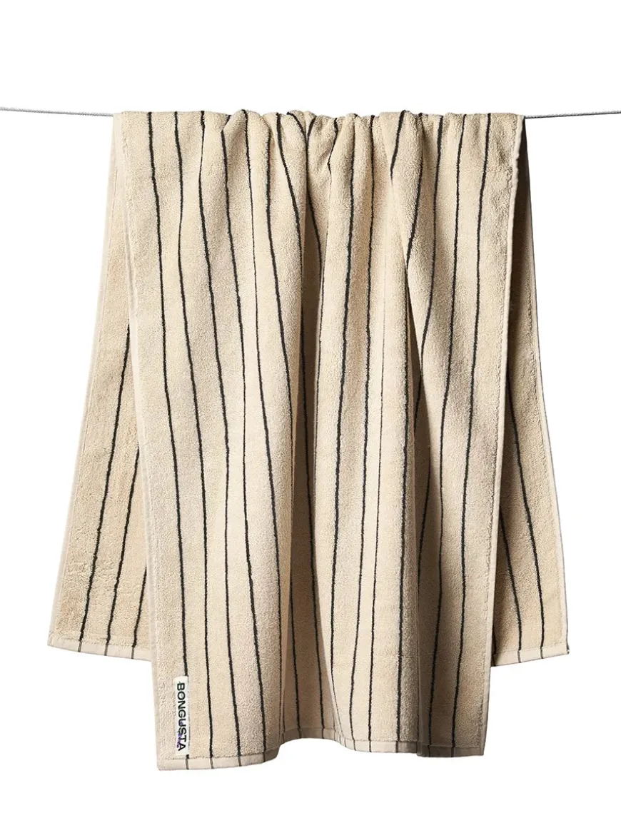 Naram towel - Lilac & Neon yellow fra Bongusta