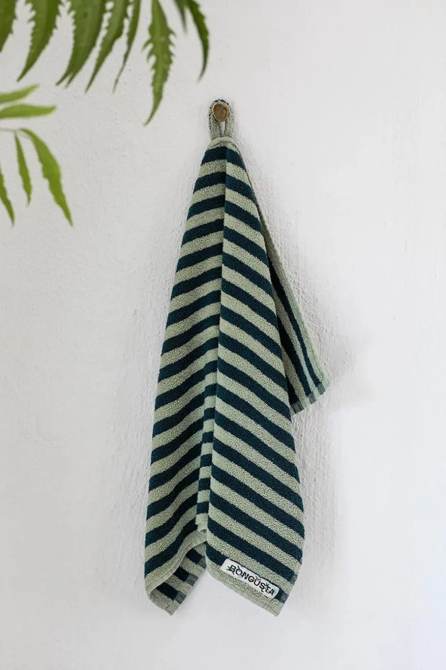 Naram towel - Lilac & Neon yellow fra Bongusta