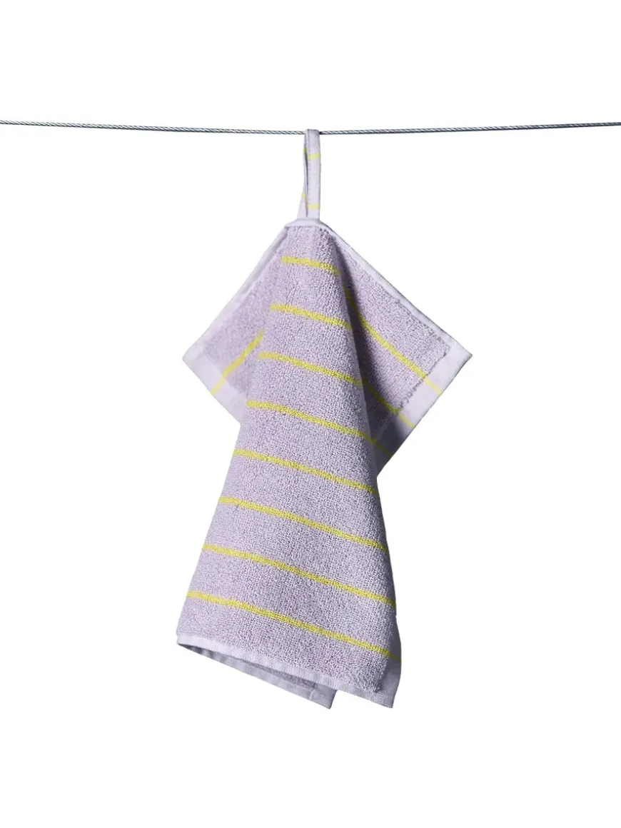 Naram towel - Lilac & Neon yellow fra Bongusta