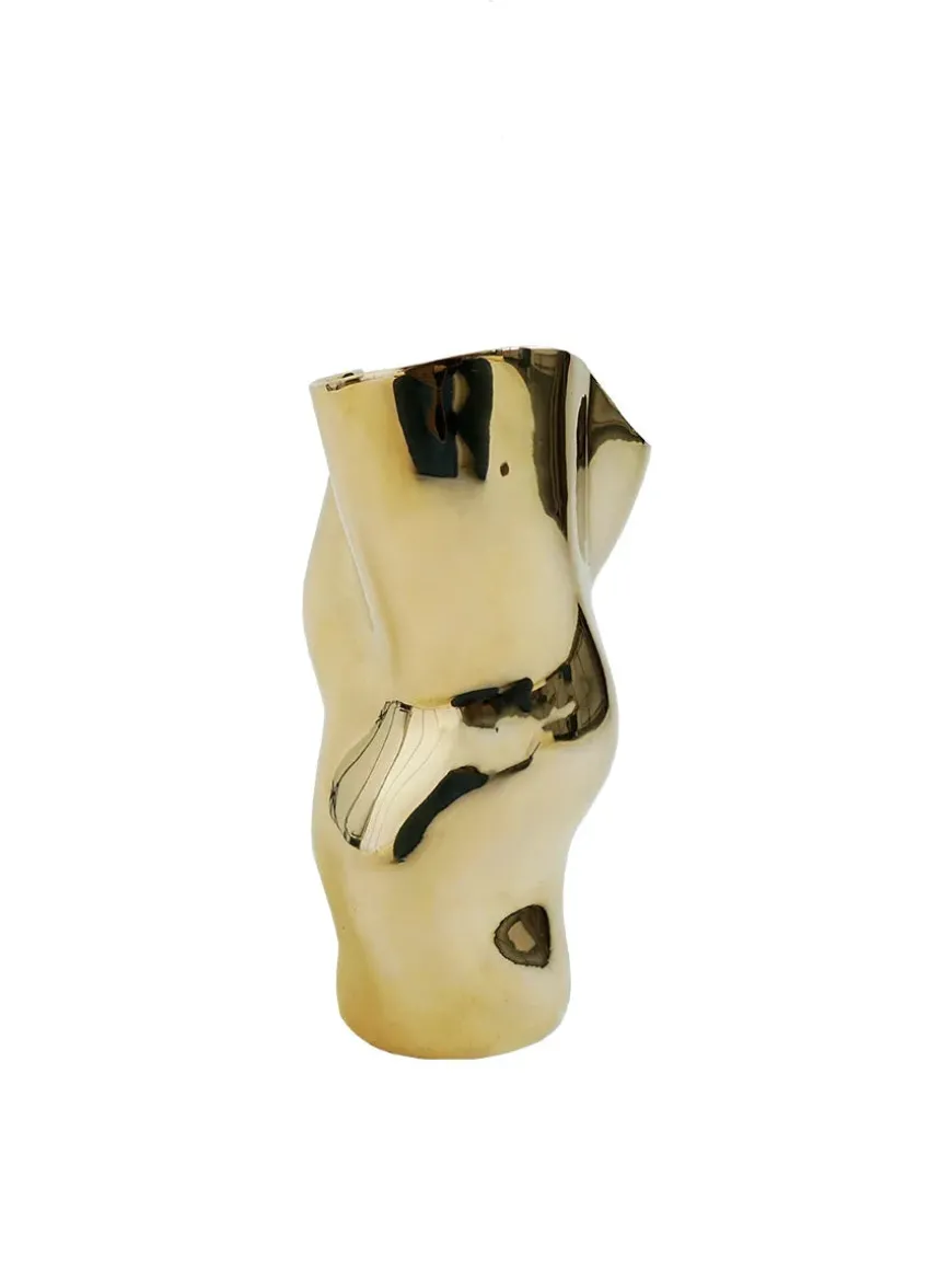 Ostrea 25 Vase, gold fra Hein Studio