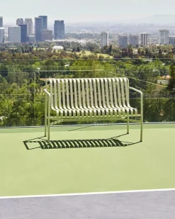 Palissade Dining Bench med armlæn, antracit fra Hay