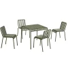 Palissade sæt, 4 stole og bord i olive fra HAY