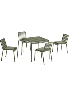 Palissade sæt, 4 stole og bord i olive fra HAY