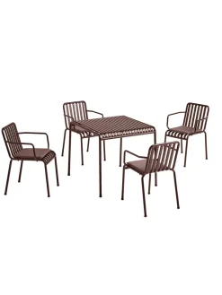 Palissade sæt, 4 stole og bord i anthracite fra HAY