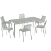 Palissade sæt, 6 stole og bord i sky grey fra HAY
