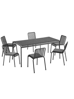 Palissade sæt, 6 stole og bord i olive fra HAY