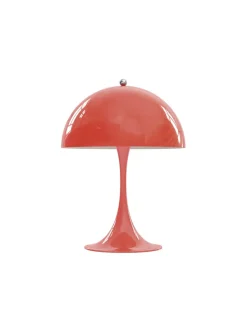 Panthella 250 bordlampe, koral af Verner Panton