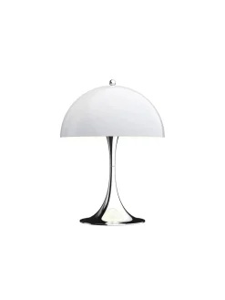Panthella 250 bordlampe, koral af Verner Panton