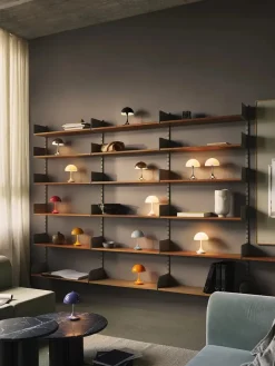 Panthella 160 Portable V3, chrome beige af Verner Panton