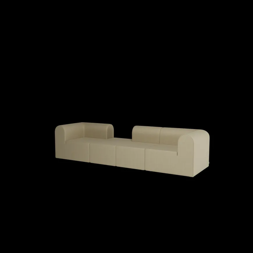 Paradigm 3-personers sofa med pouf venstre fra Montana