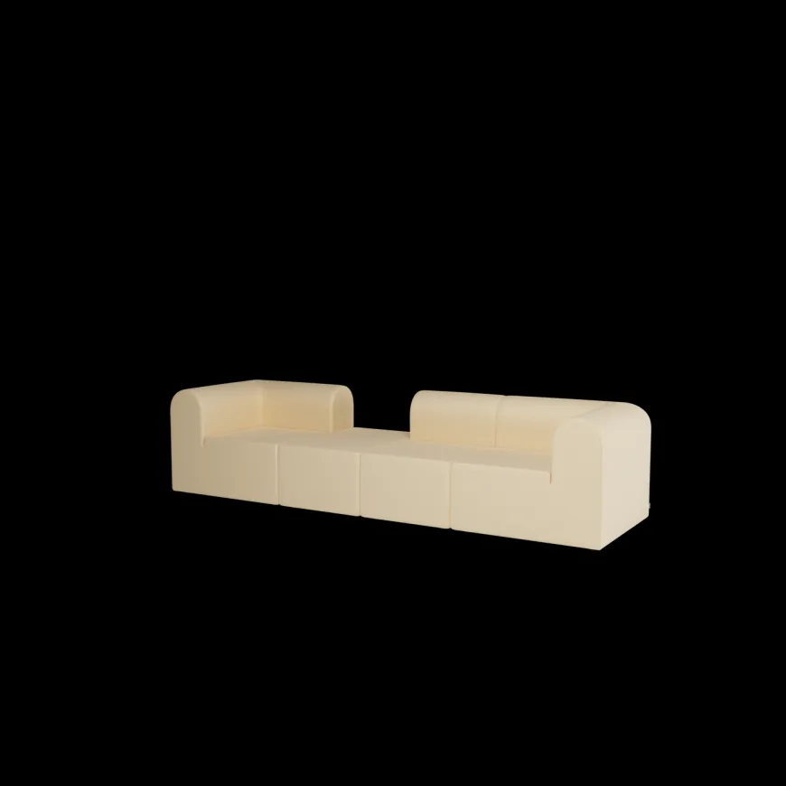 Paradigm 3-personers sofa med pouf venstre fra Montana