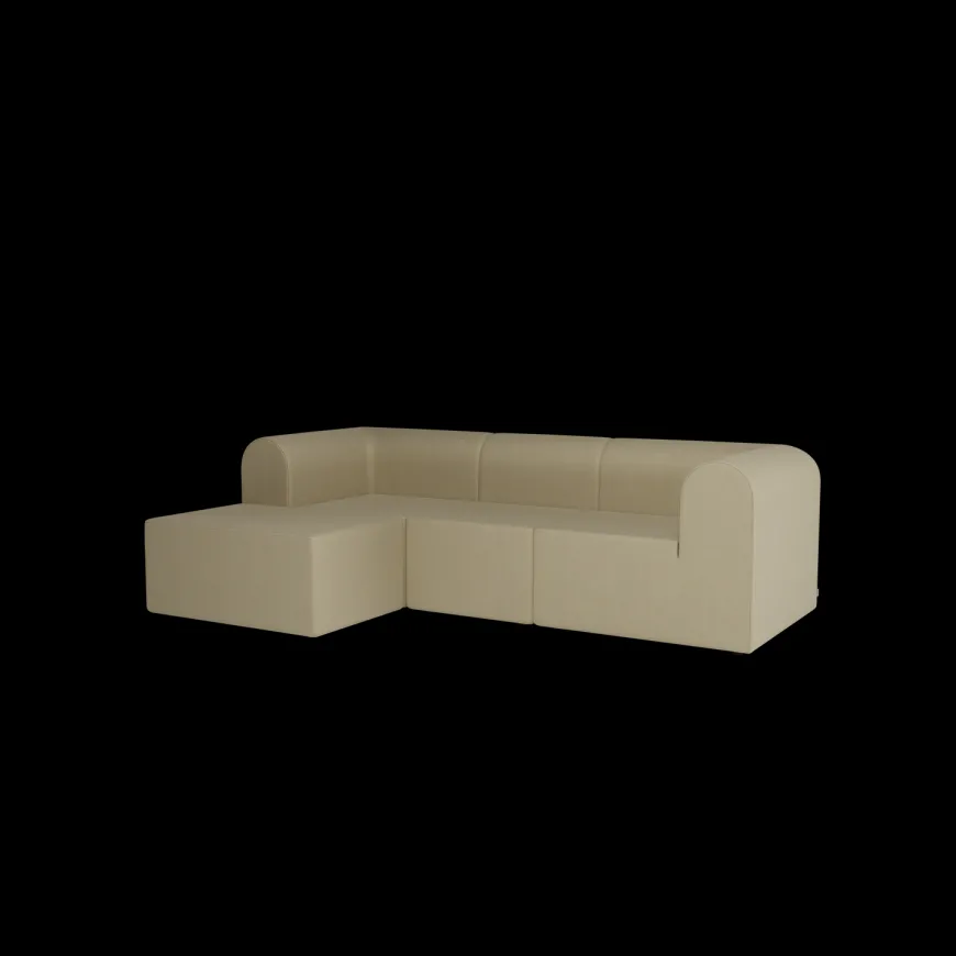 Paradigm 3-personers sofa med pouf venstre fra Montana