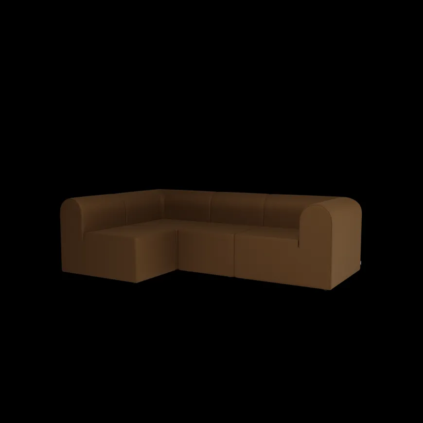 Paradigm 3-personers sofa med pouf venstre fra Montana