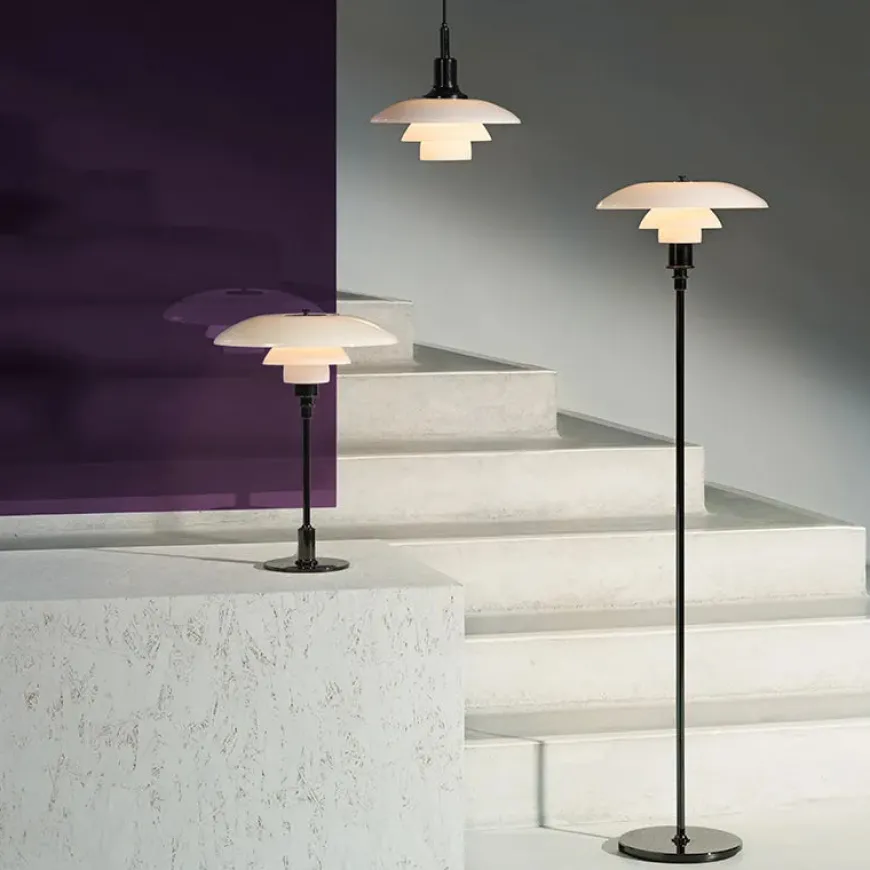 PH 3½-3 Glas Pendel, sort metalliseret fra Louis Poulsen