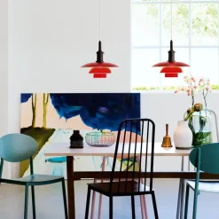 PH 3½-3 Pendel, rød af Poul Henningsen