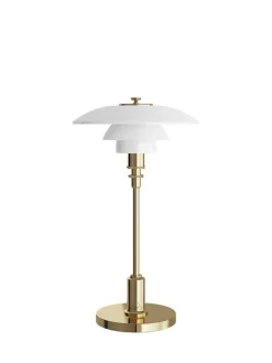 PH 2/1 Portable Bordlampe, messing fra Louis Poulsen