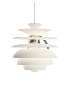 PH Snowball, soft white/brass af Poul Henningsen