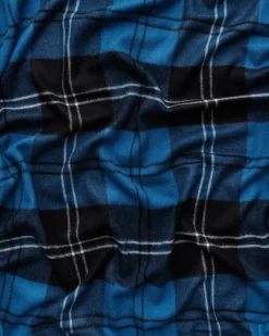 Queen blanket - Volvo blue tartan fra Magniberg
