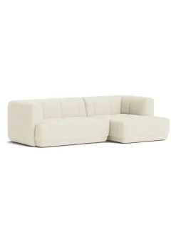 Quilton 2,5 pers. sofa, Flamiber Cream A5, venstre fra Hay