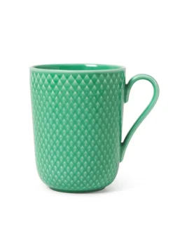 Rhombe krus m. hank, gul fra Lyngby Porcelæn