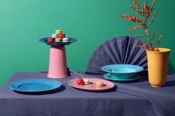 Rhombe vase, rosa fra Lyngby Porcelæn